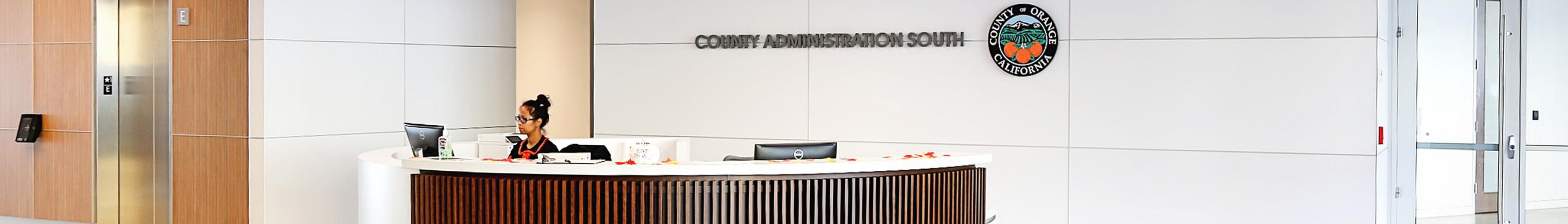 County Administration South Reception Desk